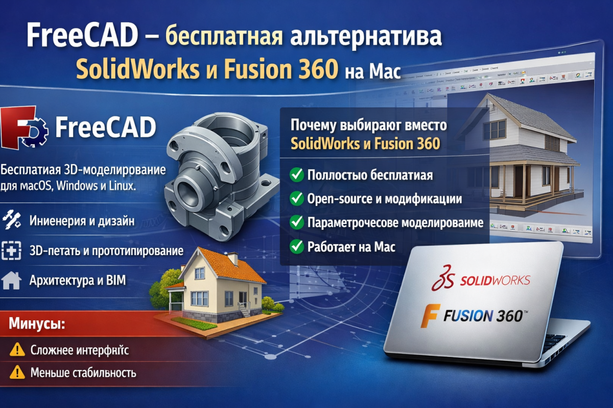FreeCAD — бесплатная альтернатива SolidWorks и Fusion 360