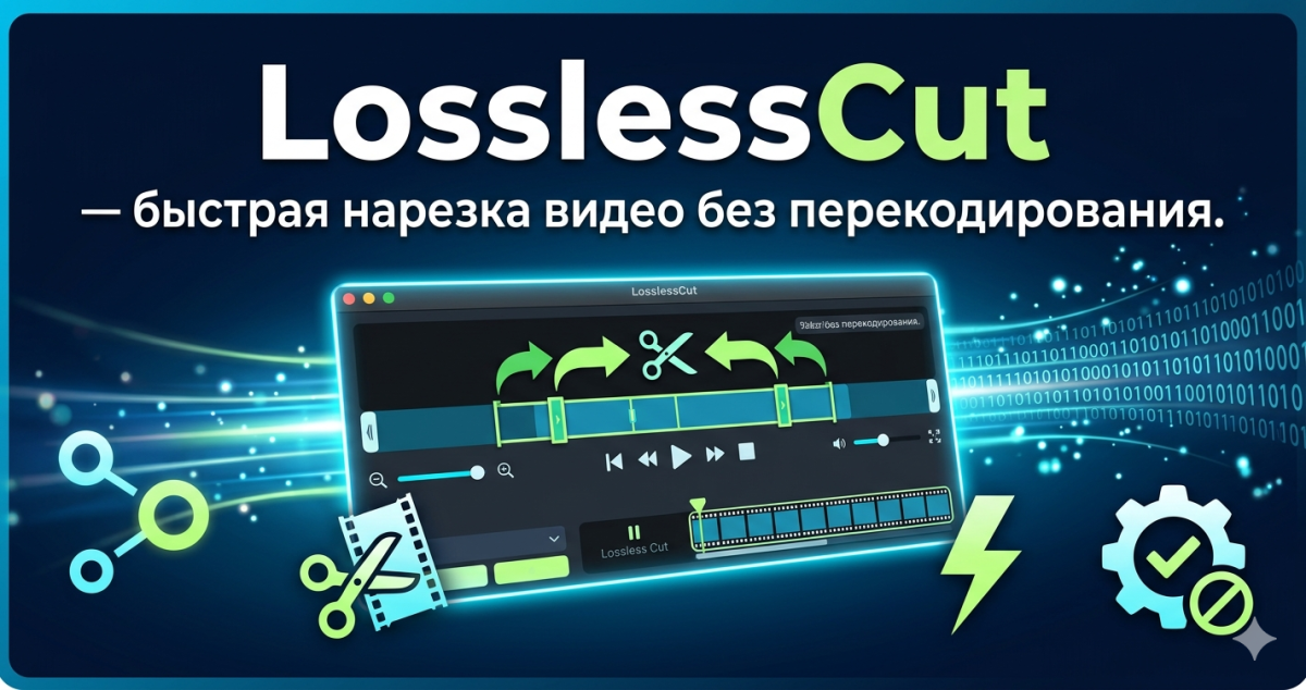 LosslessCut — быстрая нарезка видео без перекодирования.