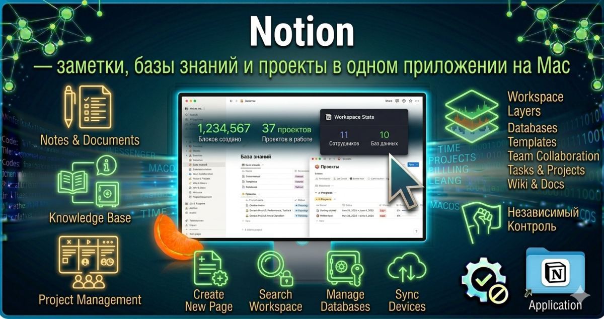 Notion — заметки, базы знаний и проекты в одном приложении на Mac