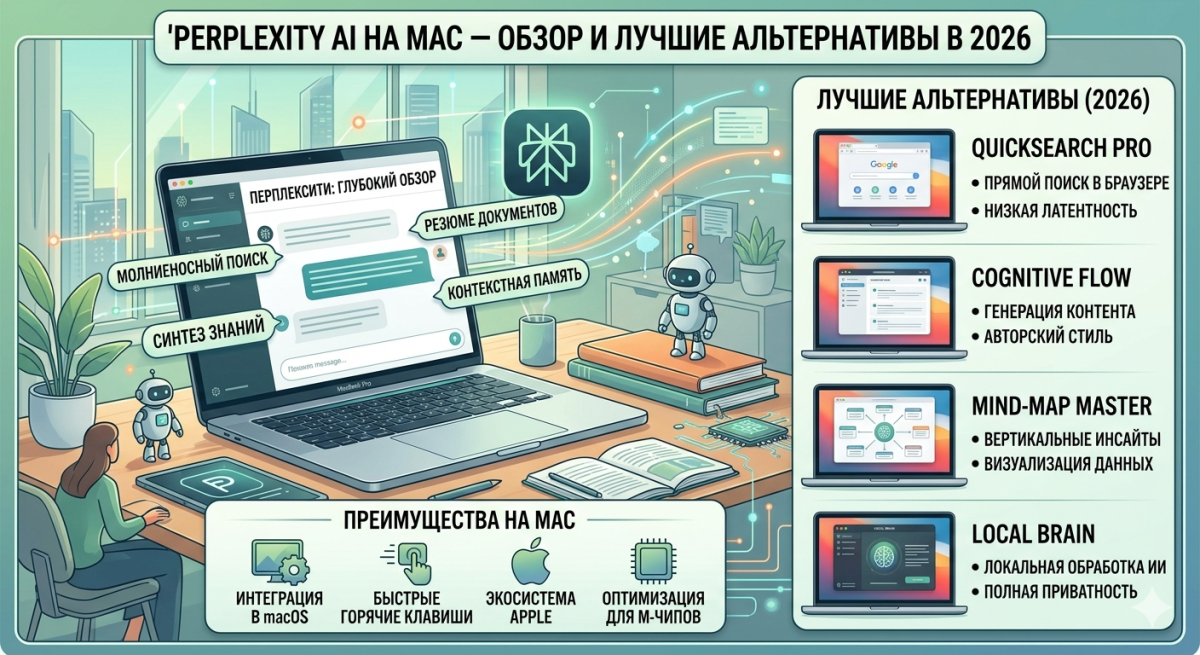 Perplexity AI на Mac - обзор и лучшие альтернативы в 2026