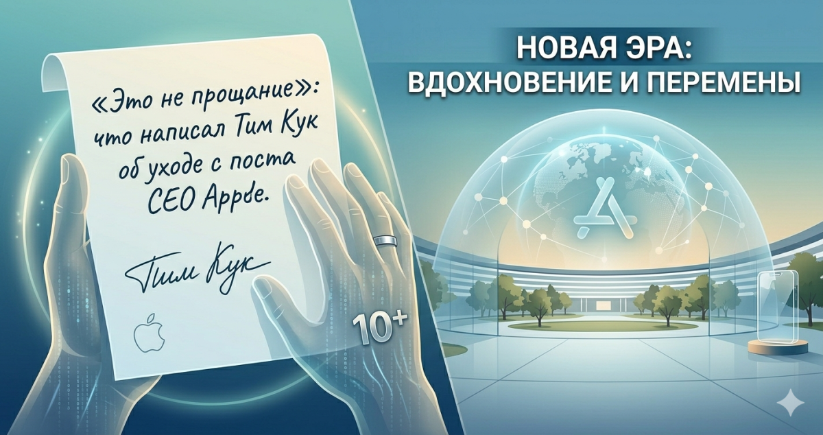 «Это не прощание»: что написал Тим Кук об уходе с поста CEO Apple
