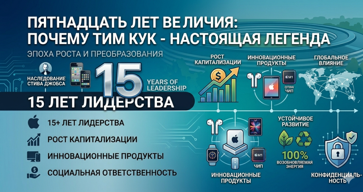 Пятнадцать лет величия: почему Тим Кук - настоящая легенда