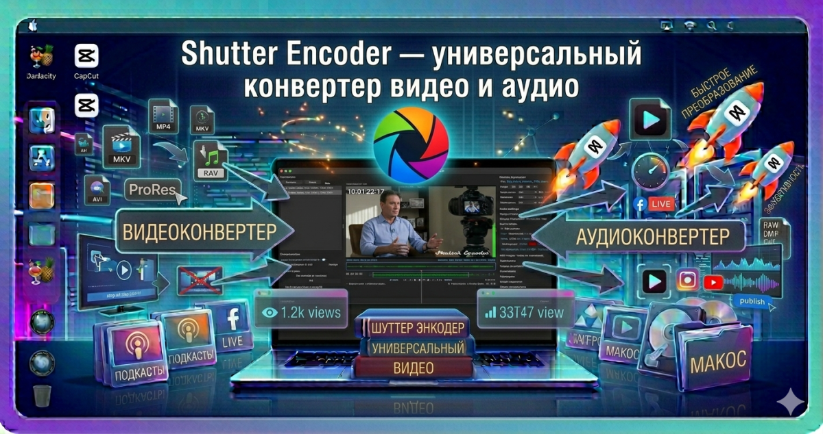 Shutter Encoder — универсальный конвертер видео и аудио.