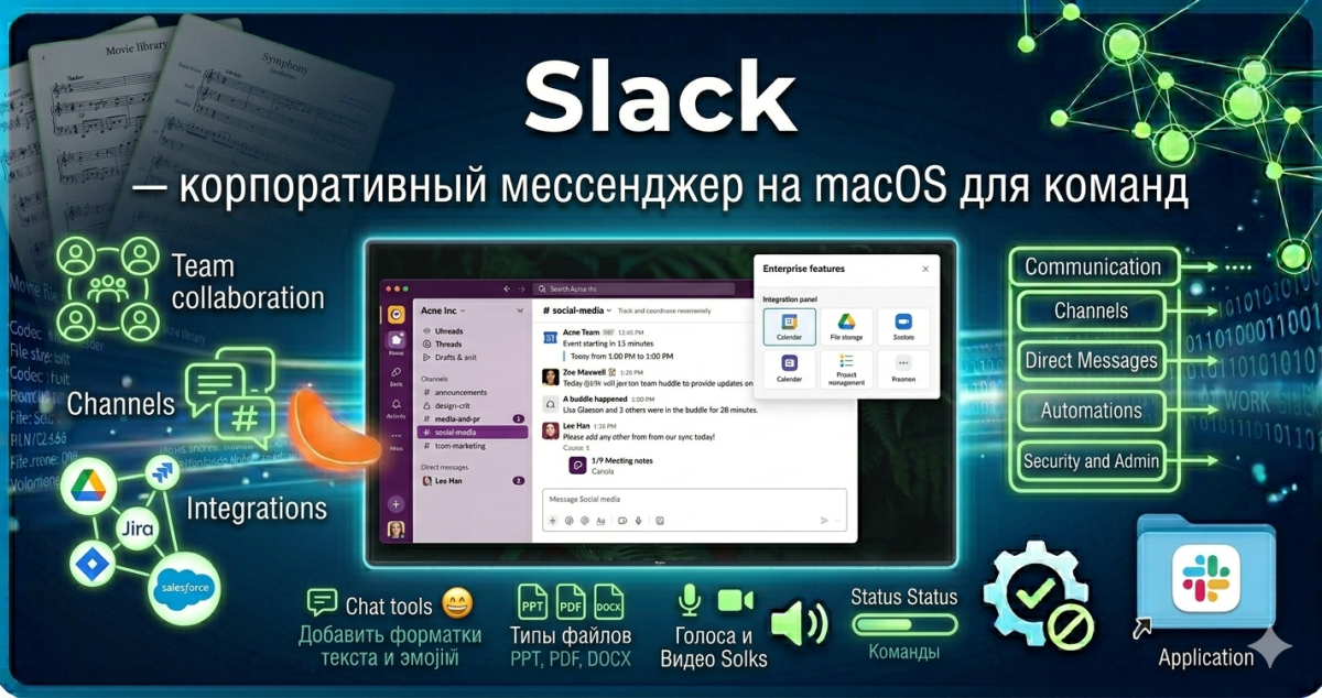 Slack — корпоративный мессенджер на macOS для команд