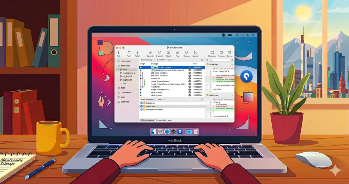 Sourcetree — графический клиент Git на macOS