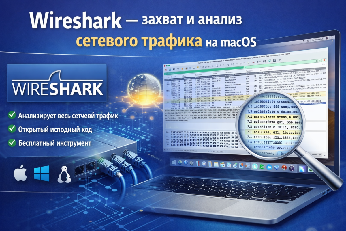 Wireshark — захват и анализ сетевого трафика на macOS
