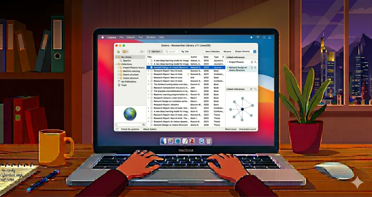 Zotero — библиотека исследовательских источников на macOS